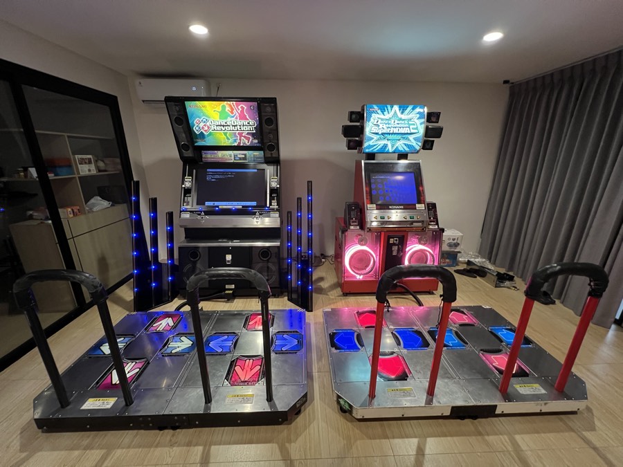 Wide view of the game room